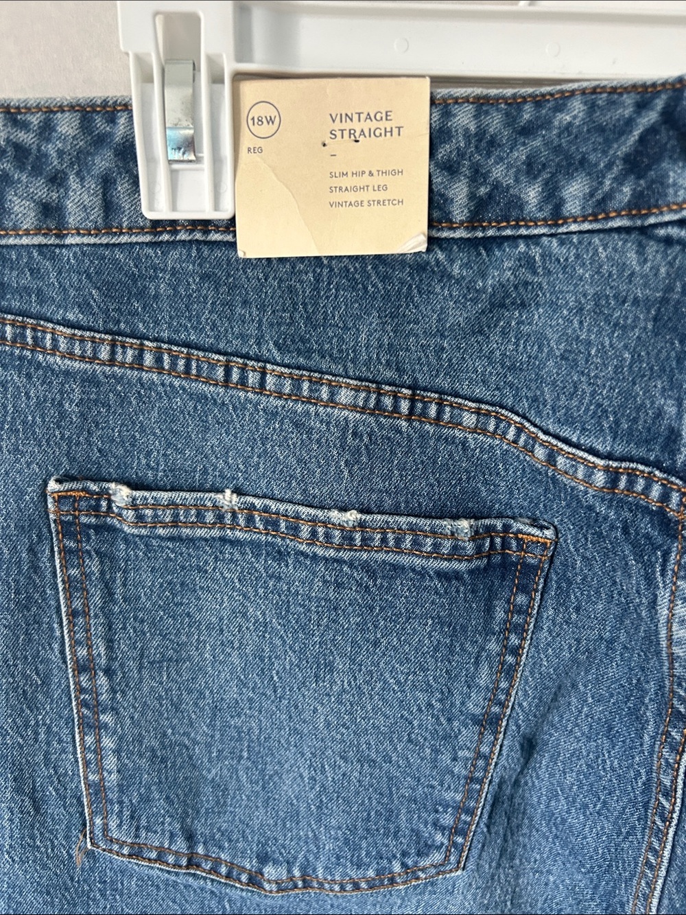 Vintage Straight High-Rise Blue Women’s crop Jeans size 18w